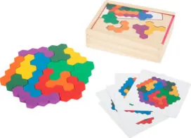 imagine Joc montessori - puzzle hexagonal din lemn