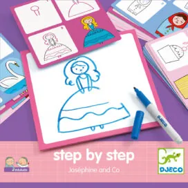 imagine Tablita desen - Deseneaza pas cu pas - pentru fete