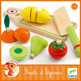 imagine Joc educativ - Fructe si legume din lemn