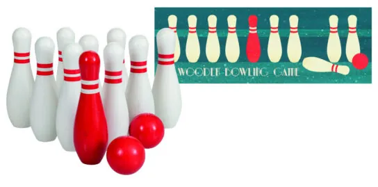 imagine Set bowling din lemn - Egmont