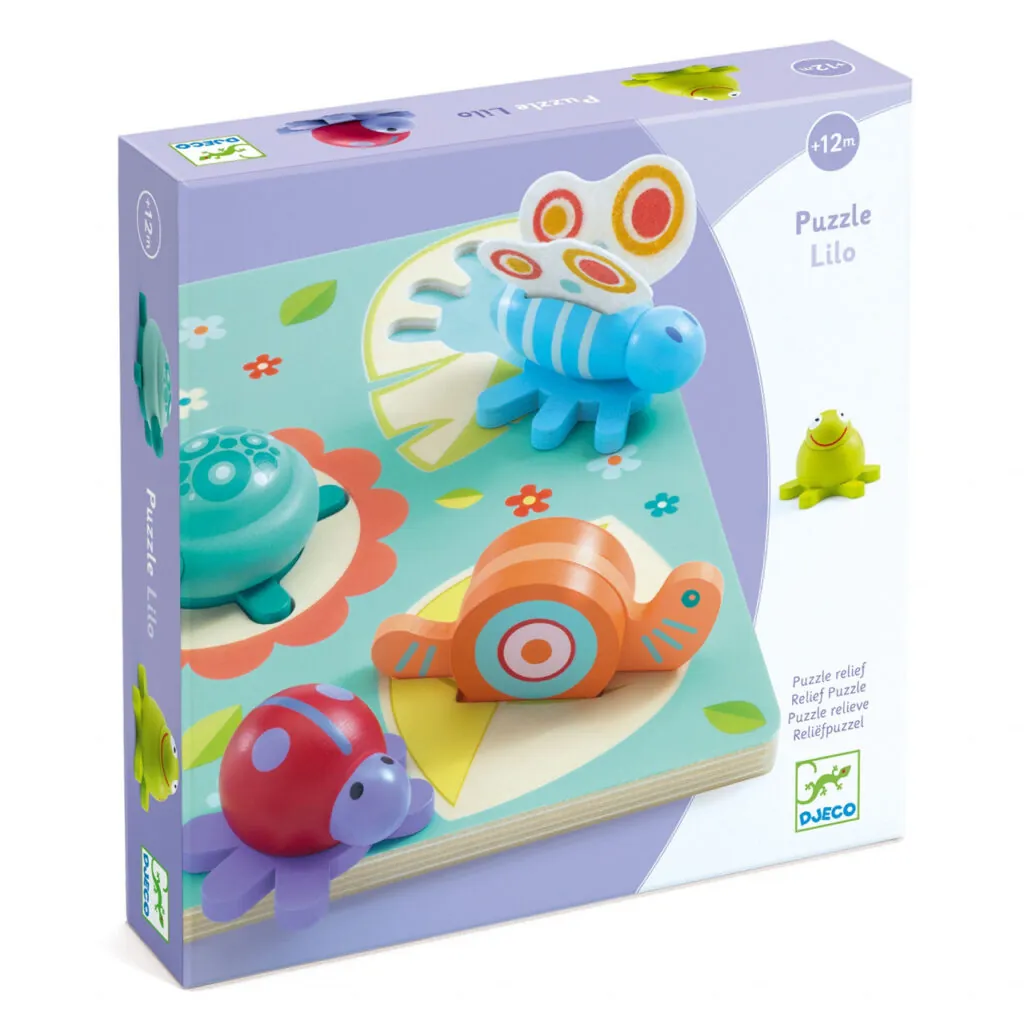 Imagine 2: Puzzle din lemn- piese in relief – Lilo Testoasa