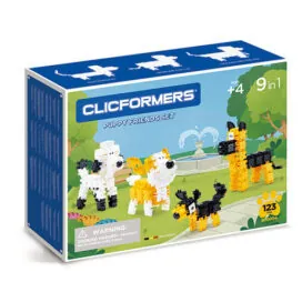 Set de construit – Clicformers – Catei prietenosi, 123 piese