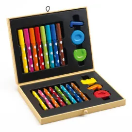 imagine Set culori - creioane colorate, carioci si creioane cerate - Djeco