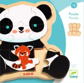 imagine Puzzle lemn copii - Ursuletul Panda- Djeco