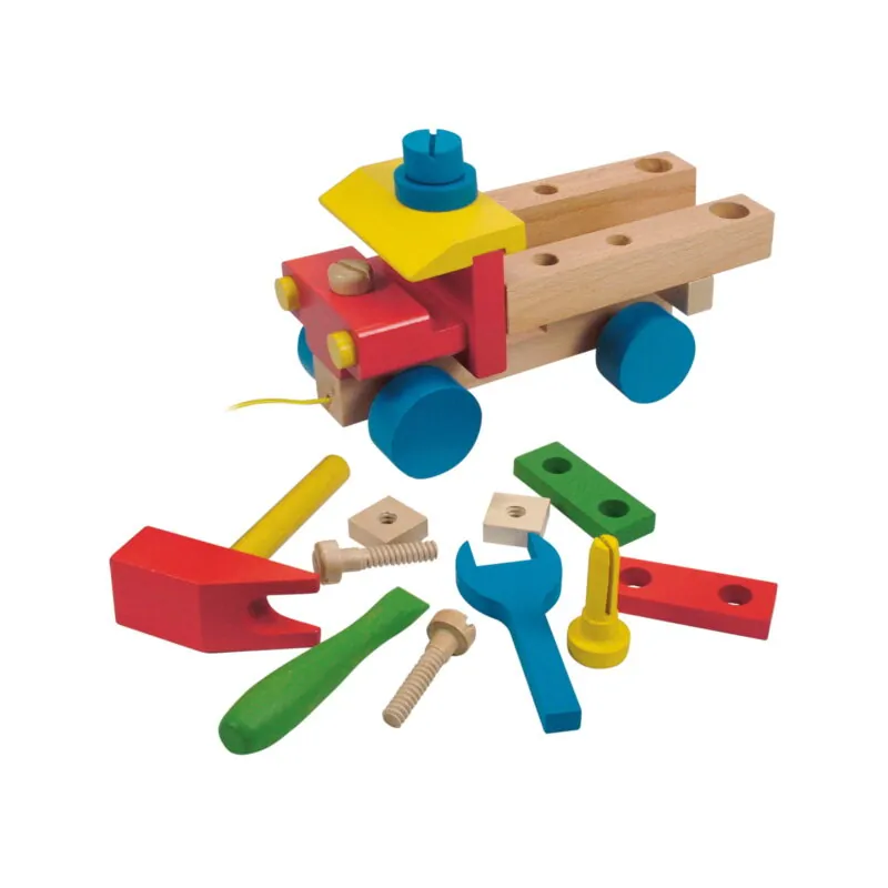 Masina de asamblare este o jucarie care sprijina dezvoltarea abilitatilor motorii ale copiilor. Este compus din piese de asamblare care permit dezasamblarea si reasamblarea jucariei. Poate fi folosit si ca remorca.