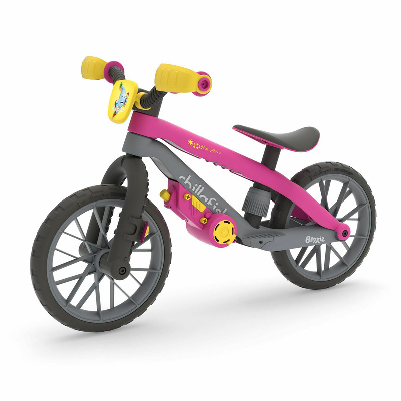 bicicleta de echilibru bmxie moto cu sunete vroom vroom cu suport pentru picioare si frana integrate cu sa reglabila greutatate 3 8 kg 12 inch pentru 2 5 ani chillafish pink 2523110 4