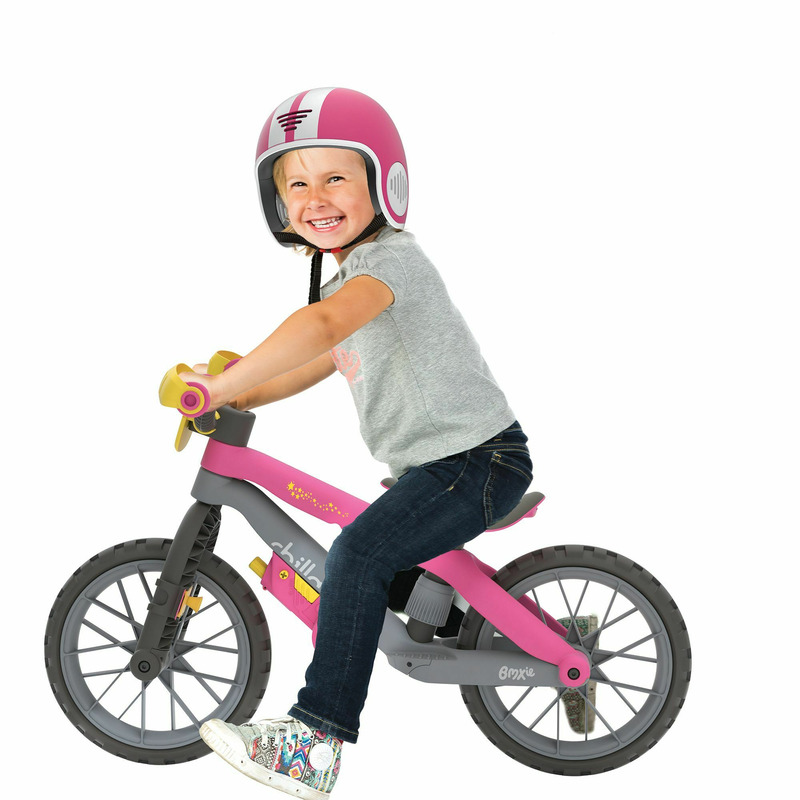 bicicleta de echilibru bmxie moto cu sunete vroom vroom cu suport pentru picioare si frana integrate cu sa reglabila greutatate 3 8 kg 12 inch pentru 2 5 ani chillafish pink 2523131 4