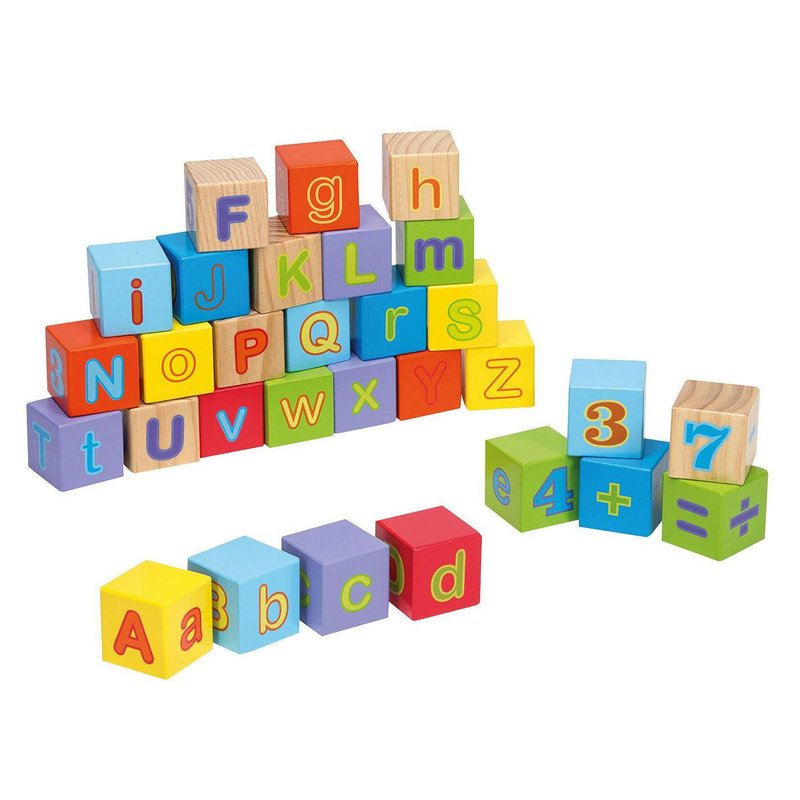 joueco cuburi din lemn alfabetul 30 piese 829586 4
