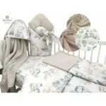 Imagine 3: Cearceaf pentru patut 120X60 cm cu elastic, Design, Zoo on Bikes Nugat