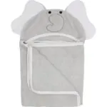 imagine:Prosop copii, Prosop mare de baie cu urechi Elephant, Grey, Bubaba