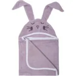imagine:Prosop copii, prosop mare de baie cu urechi Bunny, Bubaba,Lilac