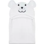 imagine:Prosop copii, Prosop mare de baie cu urechi Teddy Bear, White, Bubaba