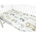 Imagine 1: Cearceaf pentru patut 120X60 cm cu elastic, Safari Natural