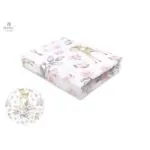 imagine:Cearceaf pentru patut 120X60 cm cu elastic, Sweet Deer Pink