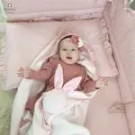Imagine 3: Cearceaf pentru patut 120X60 cm cu elastic, Colectia Royal, Powder Pink