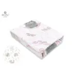 Cearceaf pentru patut 120X60 cm cu elastic, Lulu Rose