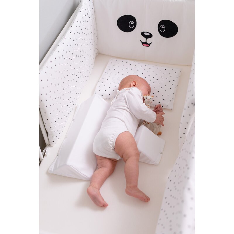 suport de dormit pentru bebelusi cu husa din bumbac bubaba alb 2275415 4