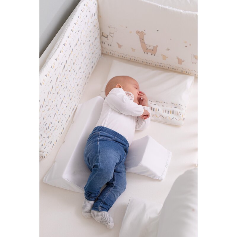 suport de dormit pentru bebelusi cu husa din bumbac bubaba alb 2275418 4