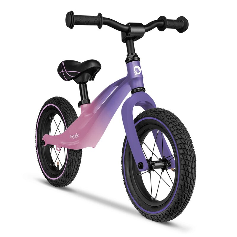 lionelo bicicleta cu roti gonflabile cu cadru din magneziu fara pedale 12 bart air pink violet 2111657 4