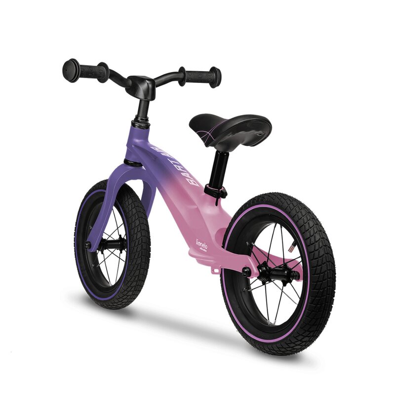 lionelo bicicleta cu roti gonflabile cu cadru din magneziu fara pedale 12 bart air pink violet 2111663 4