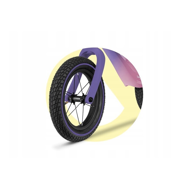 lionelo bicicleta cu roti gonflabile cu cadru din magneziu fara pedale 12 bart air pink violet 2111672 4
