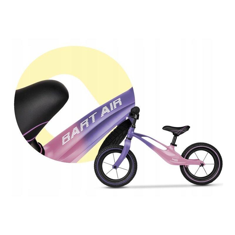 lionelo bicicleta cu roti gonflabile cu cadru din magneziu fara pedale 12 bart air pink violet 2111678 4