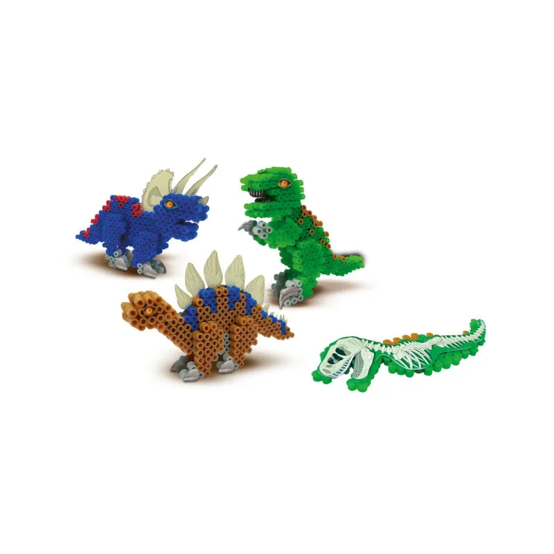 Acest set creativ copii - Margele de calcat cu Dinozauri Beedz este perfect pentru tine! Asezati partile T-Rex