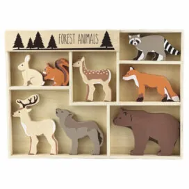 imagine:Jucarie educativa, 8 animale de padure din lemn, Egmont Toys