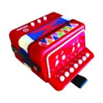 Instrument muzical acordeon rosu