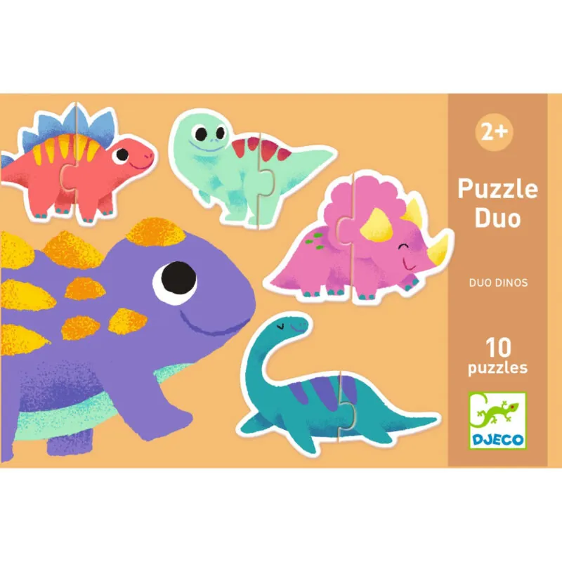 Puzzle duo Micii Dinozauri Djeco 3