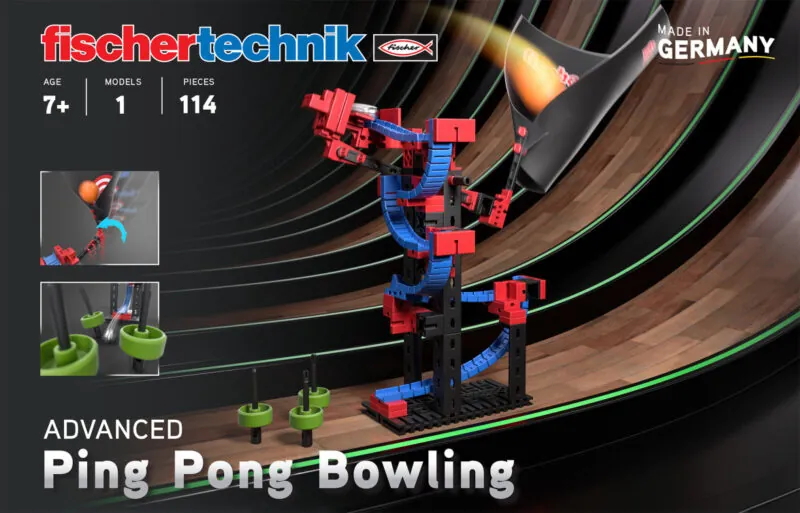 Kit STEM Construieste si joaca Ping pong bowling Fischertechnik 1