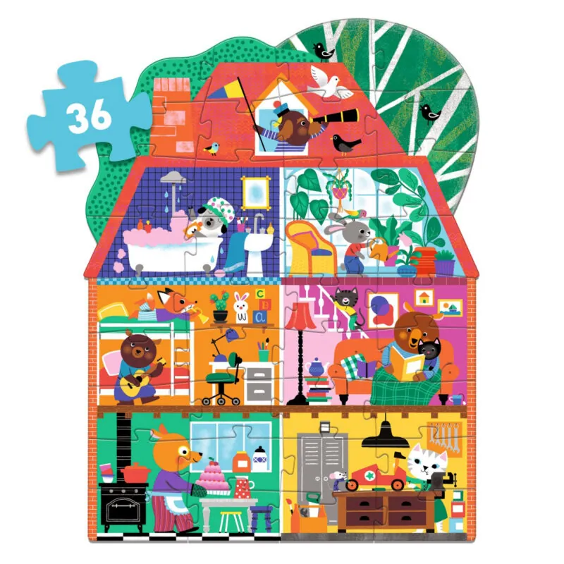 Puzzle gigant Casa micilor prieteni Djeco 3
