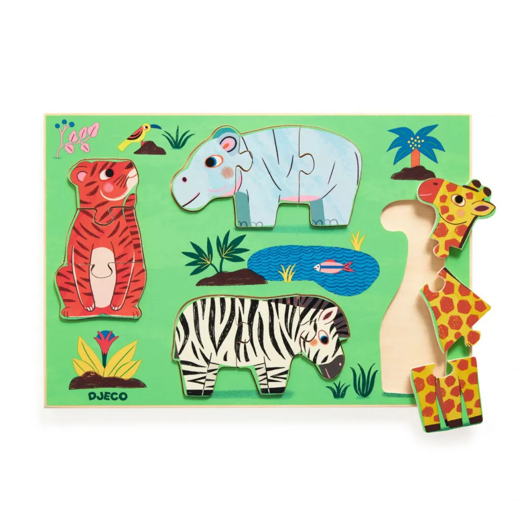 Imagine 3: Puzzle lemn Coucou Tigre, Djeco
