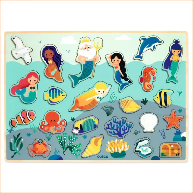 Puzzle lemn ocean Djeco 3