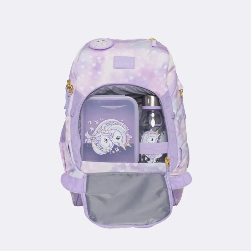 ghiozdan rucsac ergonomic cu perna de aer active air flx unicorn princess purple 397890