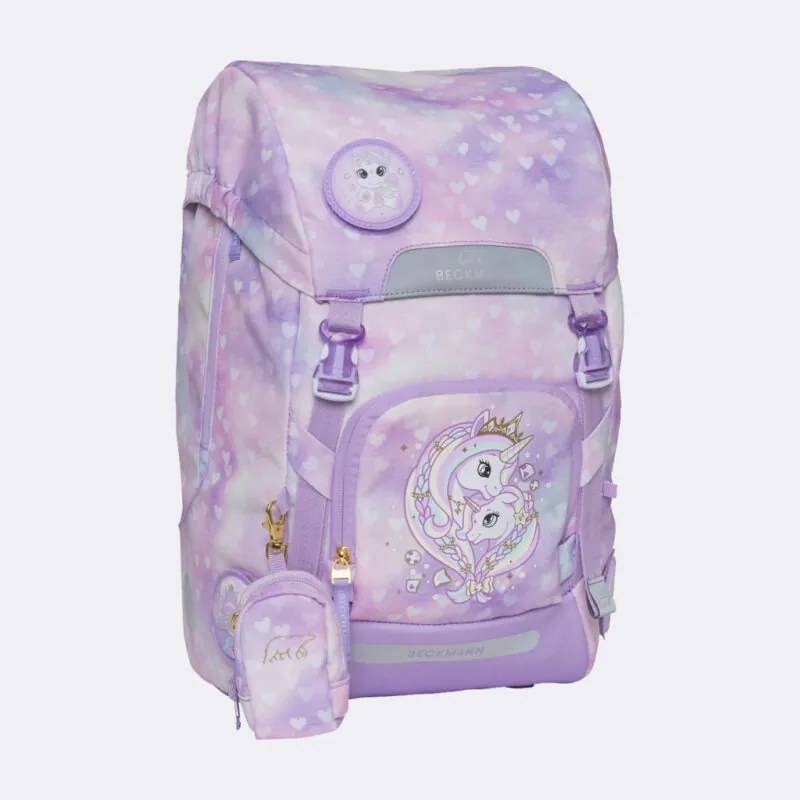 ghiozdan rucsac ergonomic pentru scoala clasic maxi unicorn princess purple 364219