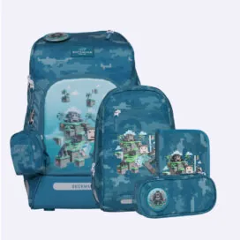 imagine:Ghiozdan, rucsac ergonomic cu perna de aer, set Active Air FLX 6 piese, Jungle Game