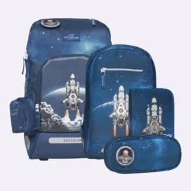 imagine:Ghiozdan, rucsac ergonomic cu perna de aer, set Active Air FLX 6 piese, Space Mission