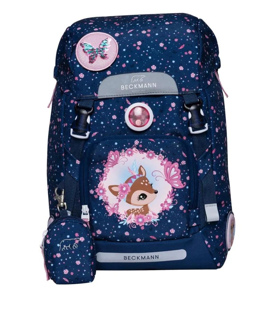 Imagine 1: Ghiozdan, rucsac ergonomic, set clasic 7 piese, Forest Deer Blue, BECKMANN