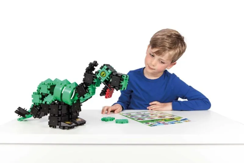 Joc de construit Clics Lumea dinozaurilor 6 in 1 Clicstoys 2