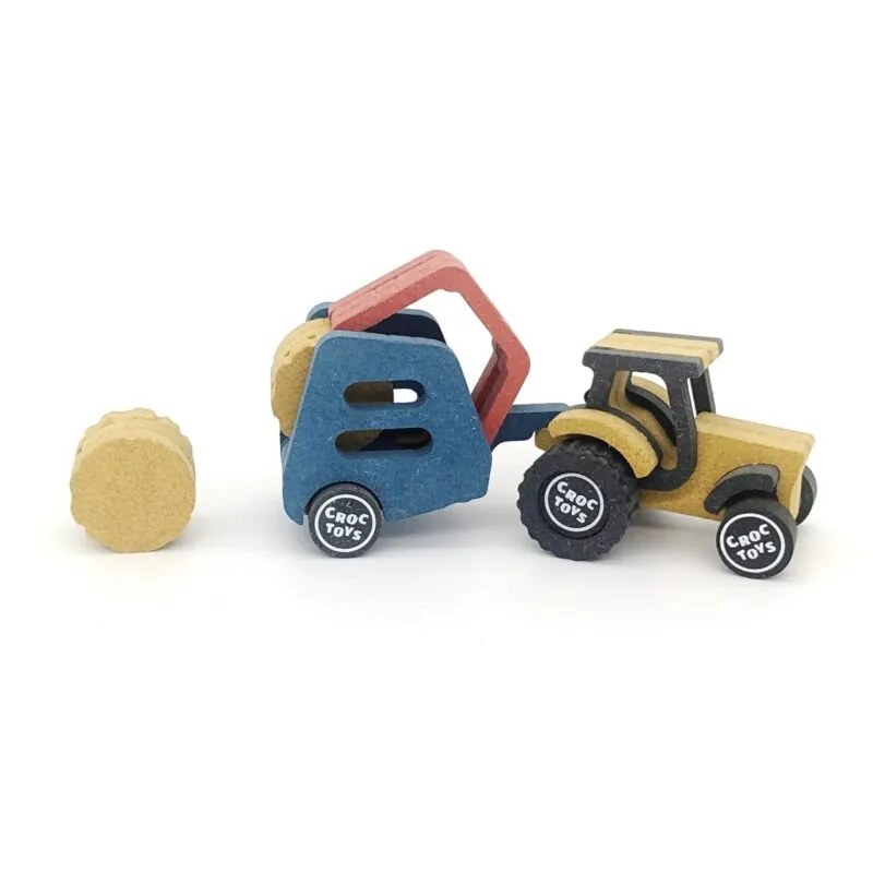 Set de constructie Ferma cu tractor Nathan Croc toys 4