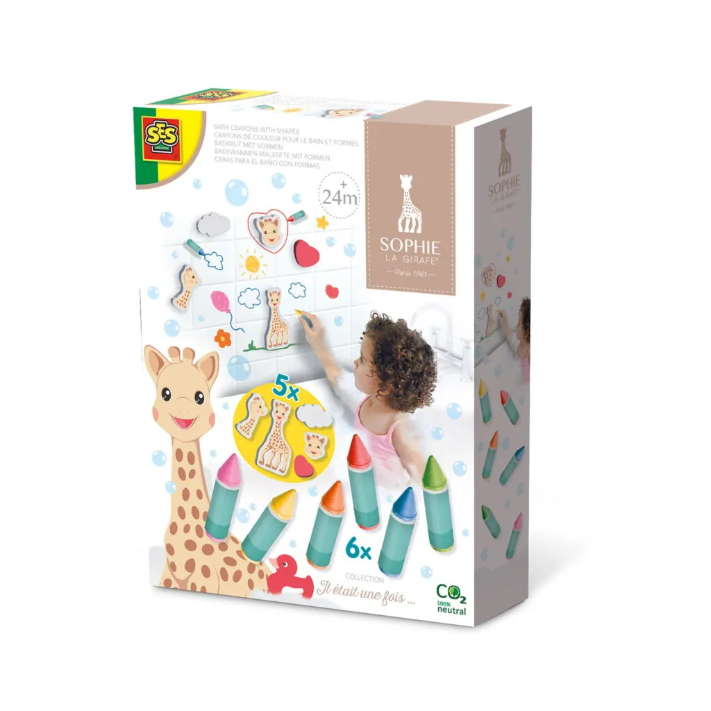 Girafa Sophie - Creioane de baie cu forme - Seturi Creative Ses Creative