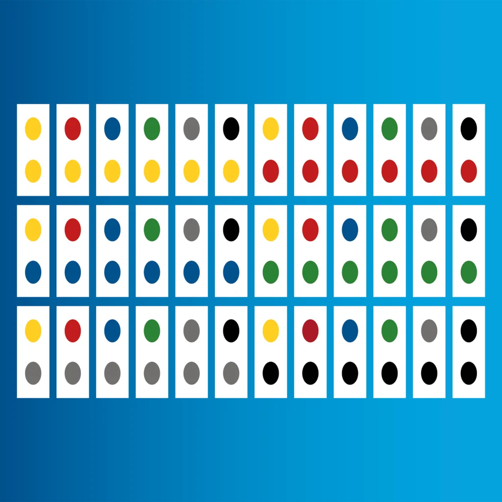 Joc 2 in 1 Potriveste 4 & Domino curcubeu Hubelino (71 piese) - Seturi de constructie Hubelino 2
