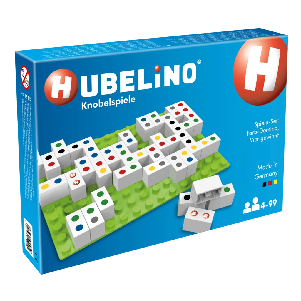 Joc 2 in 1 Potriveste 4 & Domino curcubeu Hubelino (71 piese) - Seturi de constructie Hubelino 4