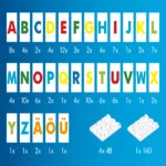 Joc educativ de invatat scrisul si cititul pentru copii (120 piese) alfabetar - Seturi de constructie Hubelino 2