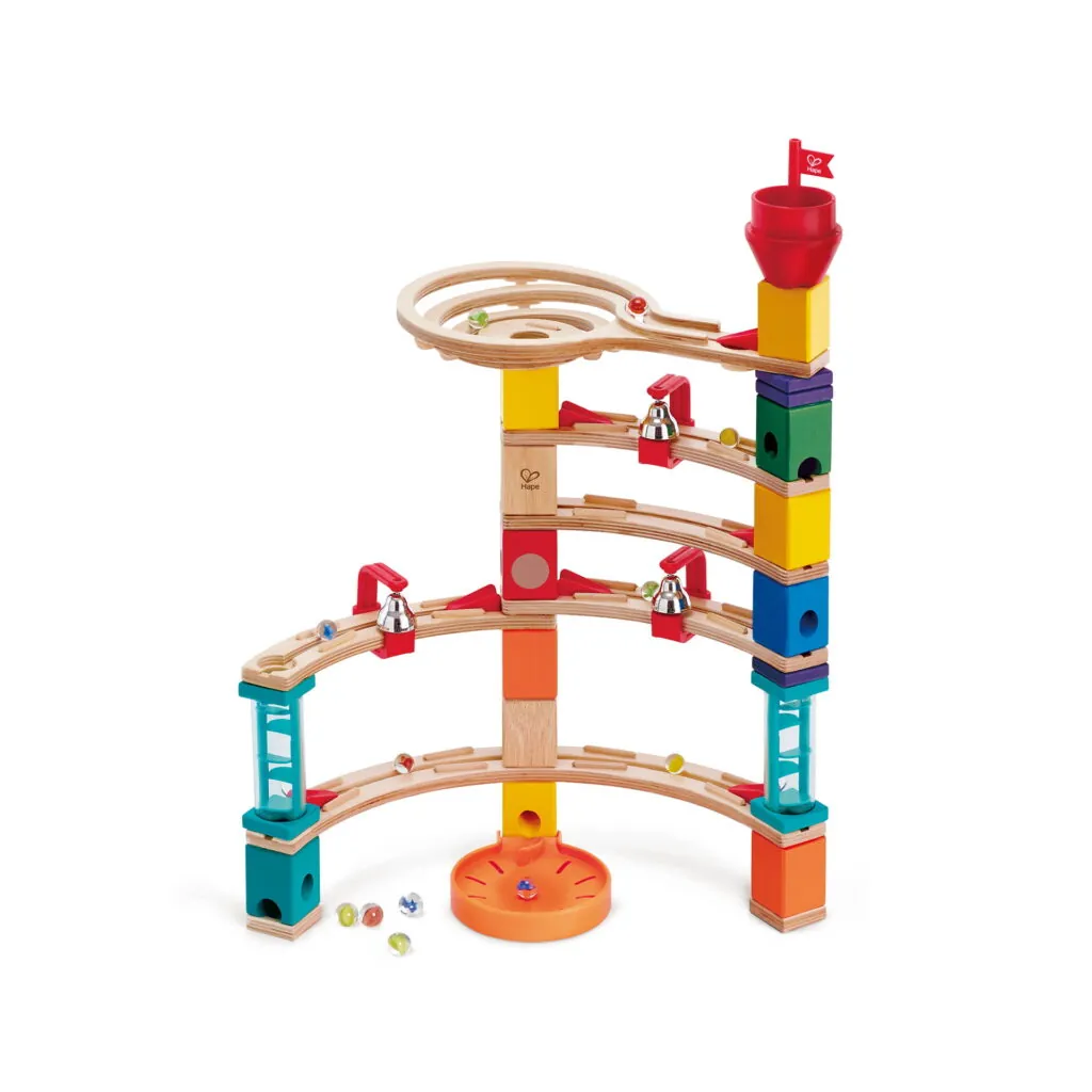 Jucarie copii Quadrilla - circuit cu bile - Evadeaza din Castel (102 piese) - Seturi de constructie Hape 3