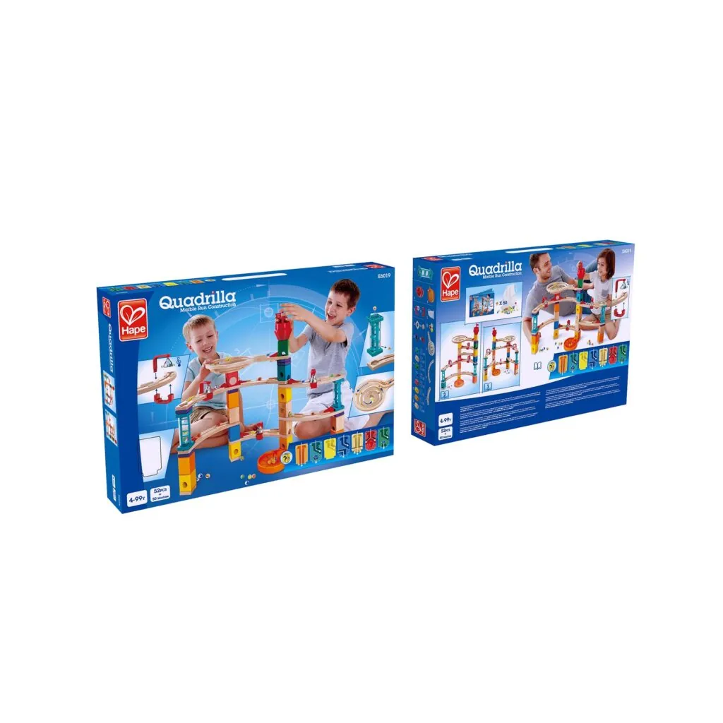 Jucarie copii Quadrilla - circuit cu bile - Evadeaza din Castel (102 piese) - Seturi de constructie Hape 4