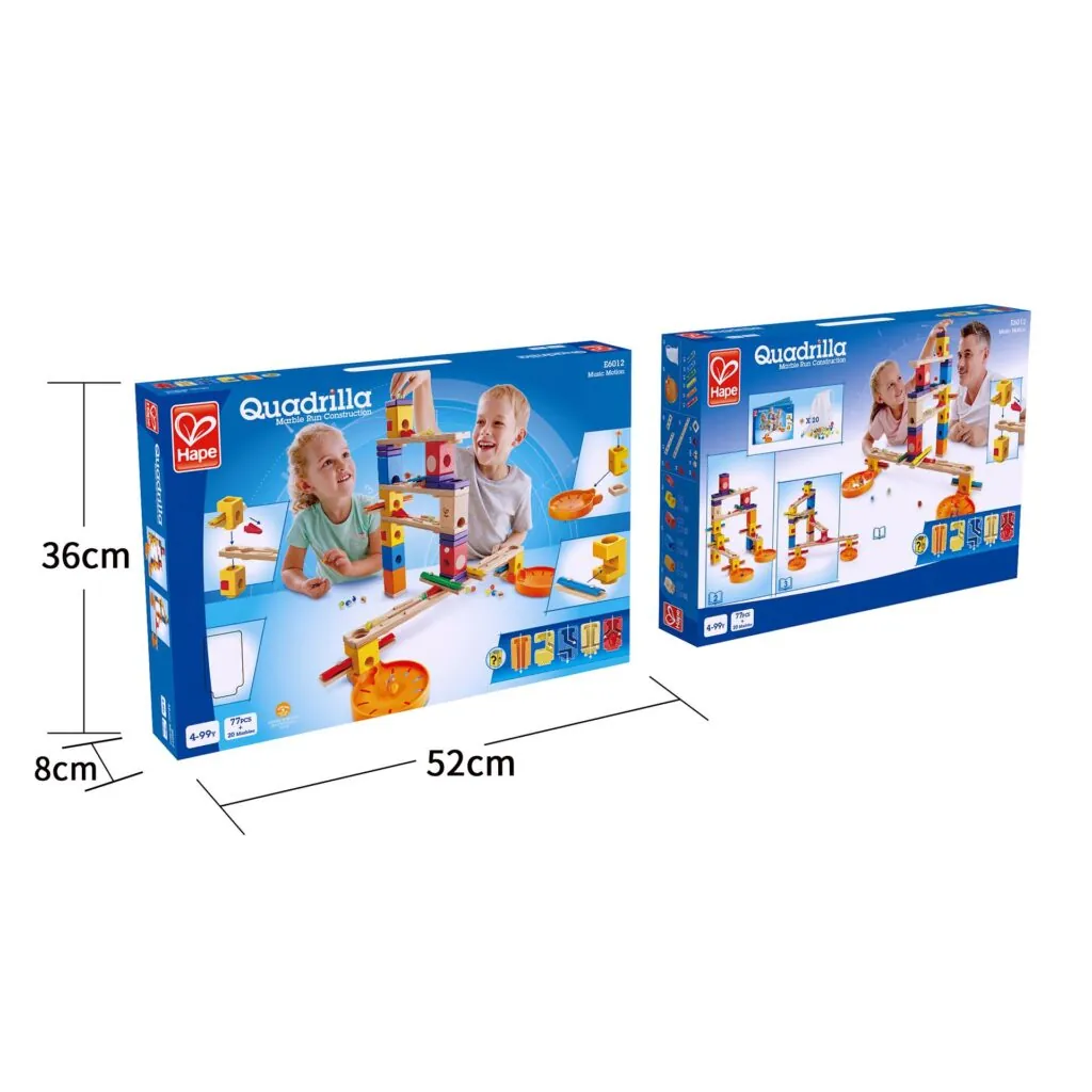 Jucarie copii Quadrilla - circuit cu bile - Muzica in miscare (97 piese) - Seturi de constructie Hape 6