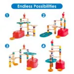 Jucarie copii Quadrilla - circuit cu bile - Set cu galeti (90 piese) - Promo Hape 4