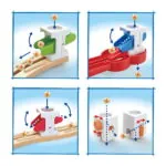Jucarie copii Quadrilla - circuit cu bile - Super spirala (129 piese) - Seturi de constructie Hape 7